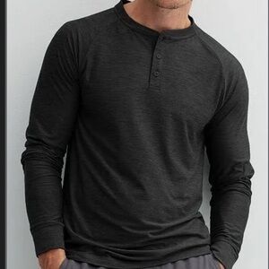 Apt. 9 Charcoal Long Sleeve Henley